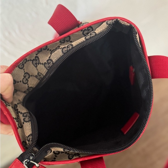 Gucci navy and red canvas and leather tote EUC - Picture 8 of 8